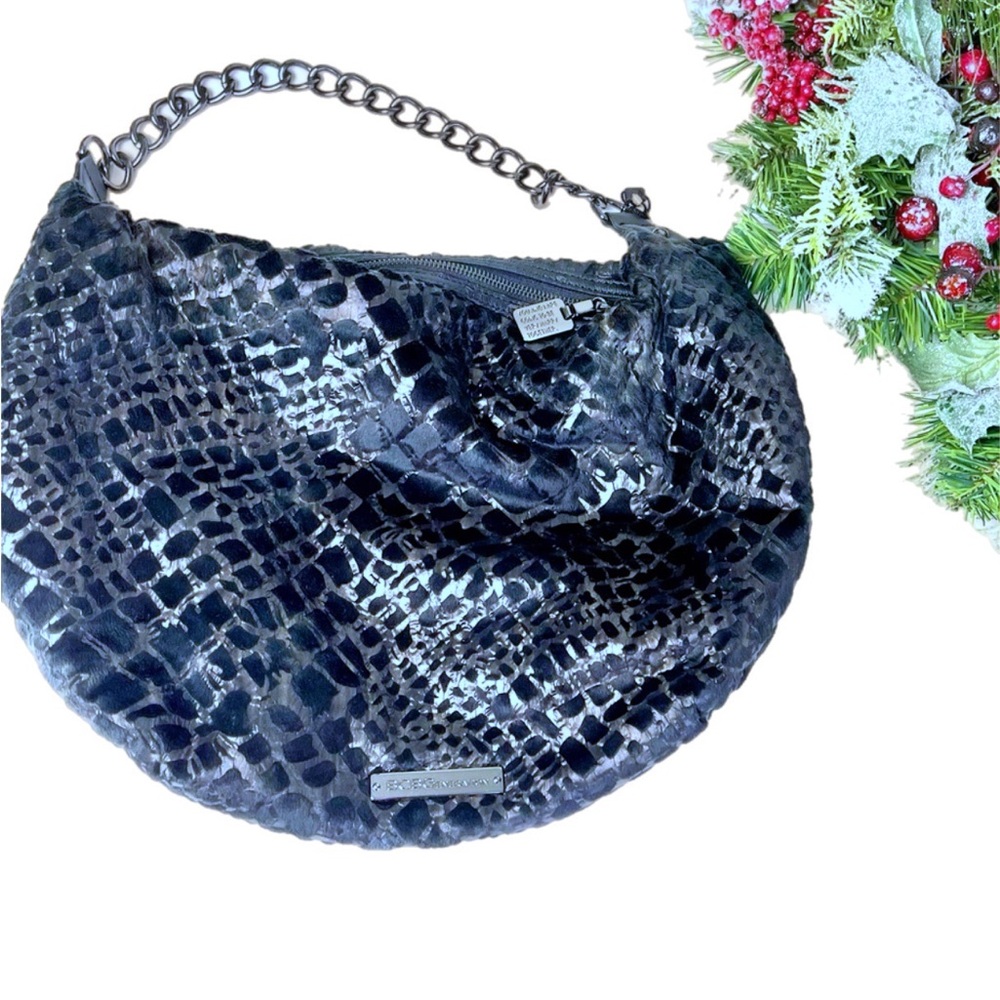 NWT BCBGENERATION Black Leopard Print Purse